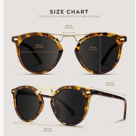 WearMe Pro Polarized Round Retro Double-Bridge Vintage Women's Sunglasses - Picture 5 of 8